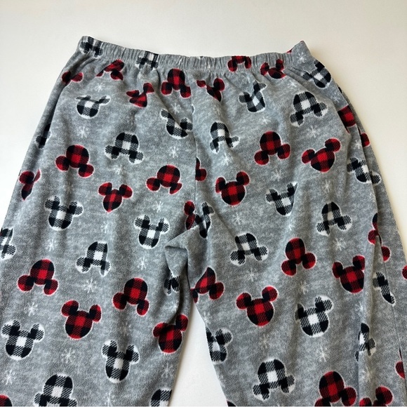 Disney Pajama Pants Womens XL Mickey Mouse Fleece Lounge Sleepwear Plaid Pajama - Picture 8 of 8